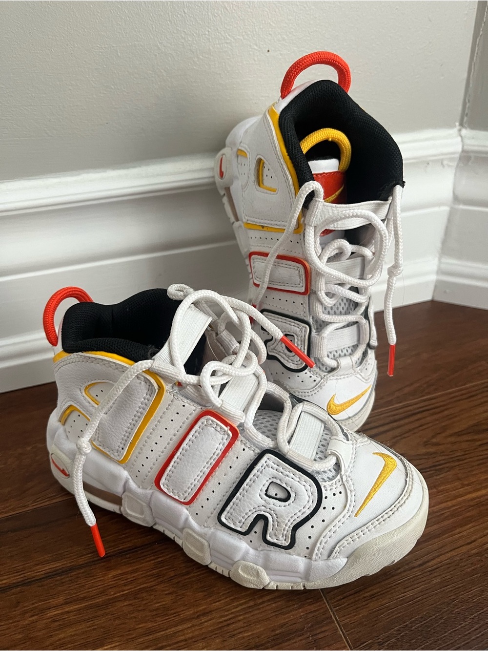 Nike Toddler Kids Multi-Color Uptempo Sneakers Running Shoes High top 11C